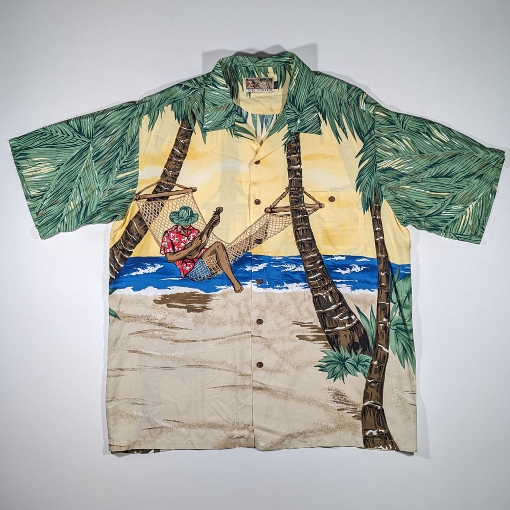 Tori Richard Vintage Rare 80’s Hawaiian Button Down Shirt Size XXL AOP 2XL